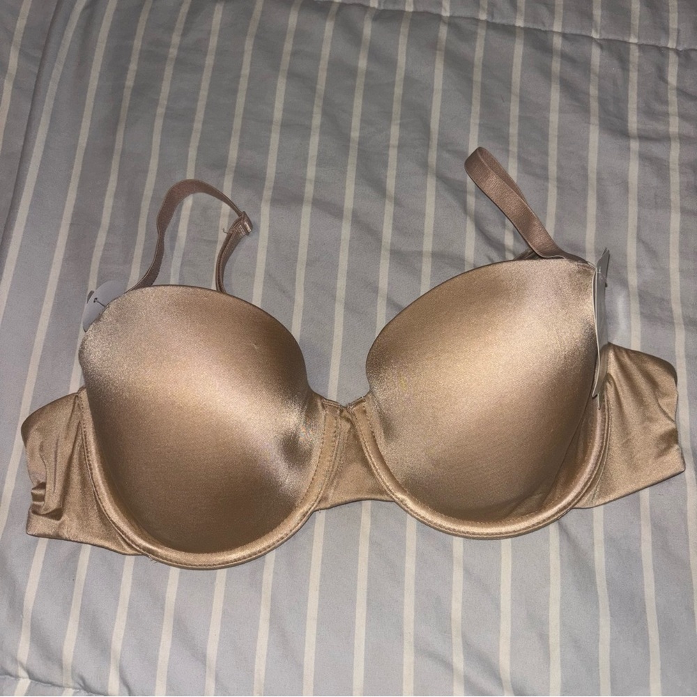 B.tempted tan lined Elegant Satin Women's Bra, 38B - new